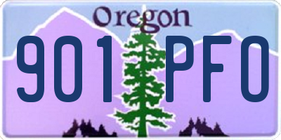 OR license plate 901PFO
