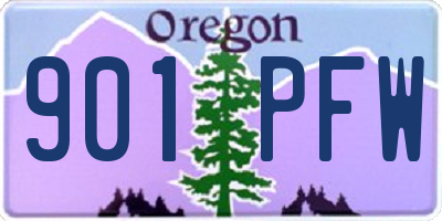 OR license plate 901PFW