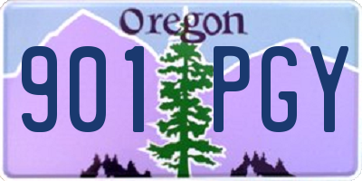 OR license plate 901PGY