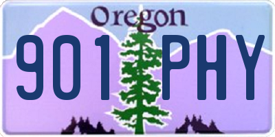 OR license plate 901PHY