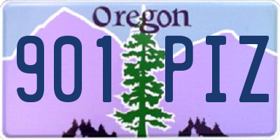OR license plate 901PIZ