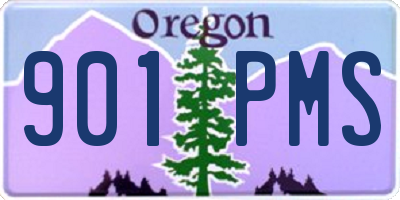 OR license plate 901PMS