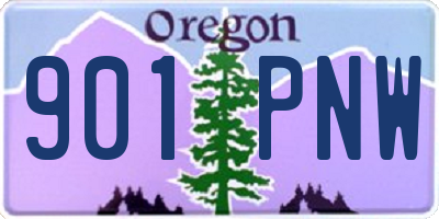 OR license plate 901PNW