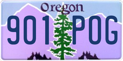 OR license plate 901POG