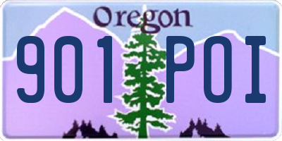 OR license plate 901POI