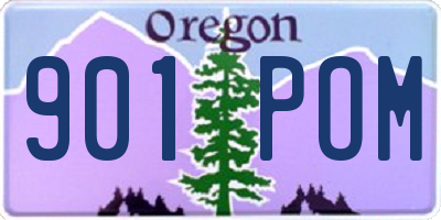 OR license plate 901POM