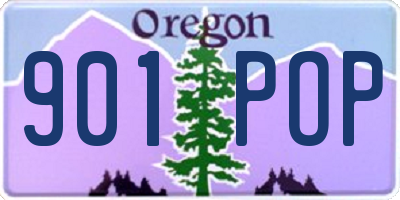 OR license plate 901POP