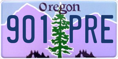 OR license plate 901PRE
