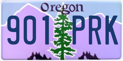 OR license plate 901PRK