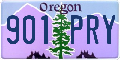 OR license plate 901PRY
