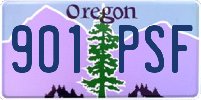 OR license plate 901PSF