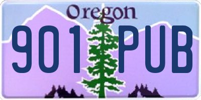 OR license plate 901PUB
