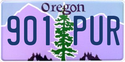 OR license plate 901PUR