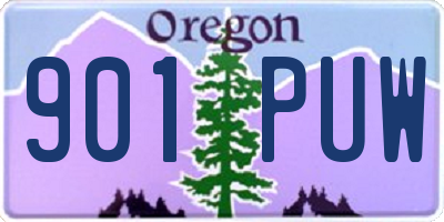 OR license plate 901PUW