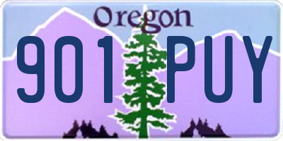 OR license plate 901PUY