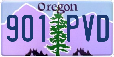 OR license plate 901PVD