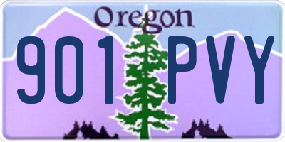 OR license plate 901PVY