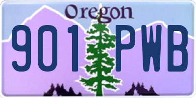 OR license plate 901PWB