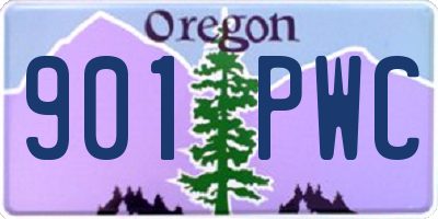 OR license plate 901PWC