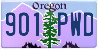OR license plate 901PWD