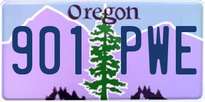 OR license plate 901PWE