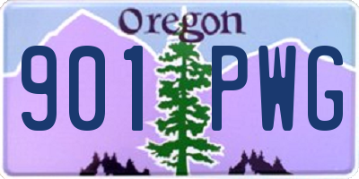 OR license plate 901PWG