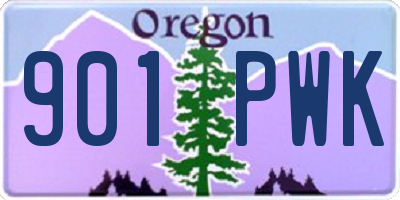 OR license plate 901PWK