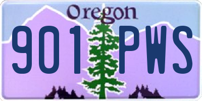 OR license plate 901PWS