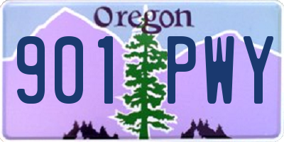 OR license plate 901PWY