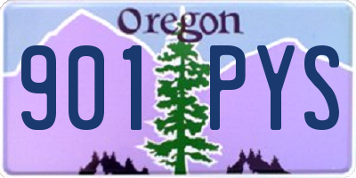 OR license plate 901PYS
