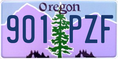 OR license plate 901PZF