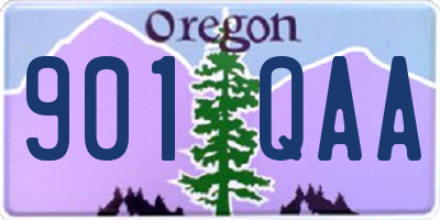 OR license plate 901QAA
