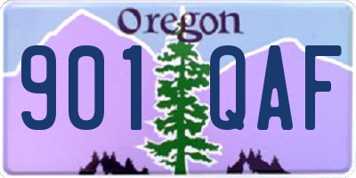 OR license plate 901QAF