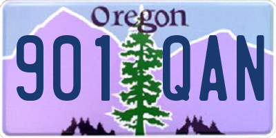 OR license plate 901QAN