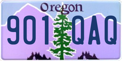 OR license plate 901QAQ