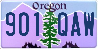 OR license plate 901QAW
