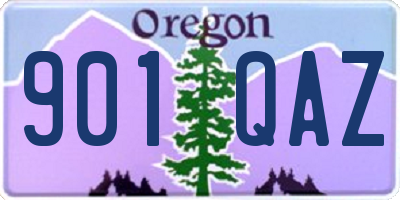 OR license plate 901QAZ