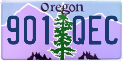 OR license plate 901QEC