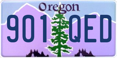 OR license plate 901QED