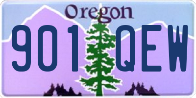 OR license plate 901QEW