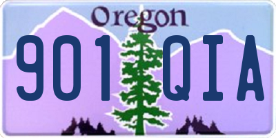 OR license plate 901QIA
