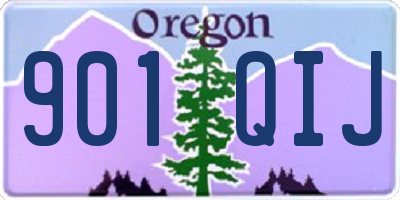 OR license plate 901QIJ
