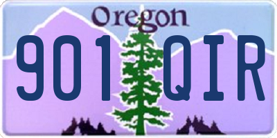 OR license plate 901QIR