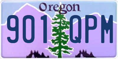 OR license plate 901QPM