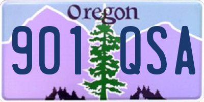 OR license plate 901QSA