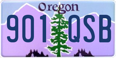 OR license plate 901QSB