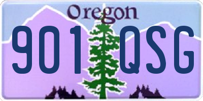 OR license plate 901QSG