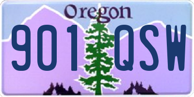 OR license plate 901QSW