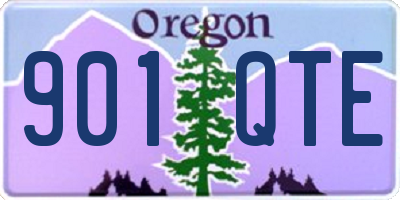 OR license plate 901QTE