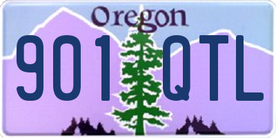 OR license plate 901QTL